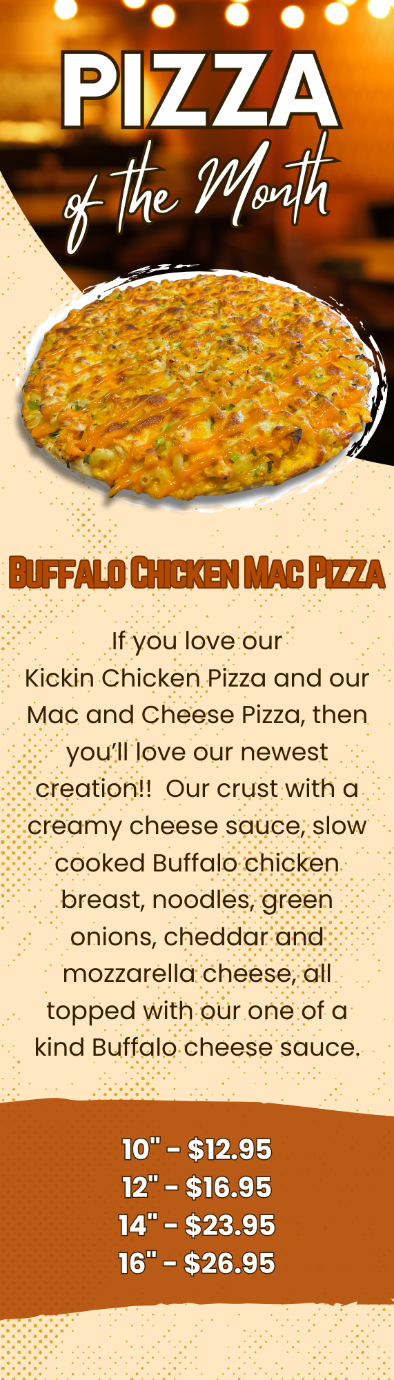 Buffalo Chicken Mac Pizza