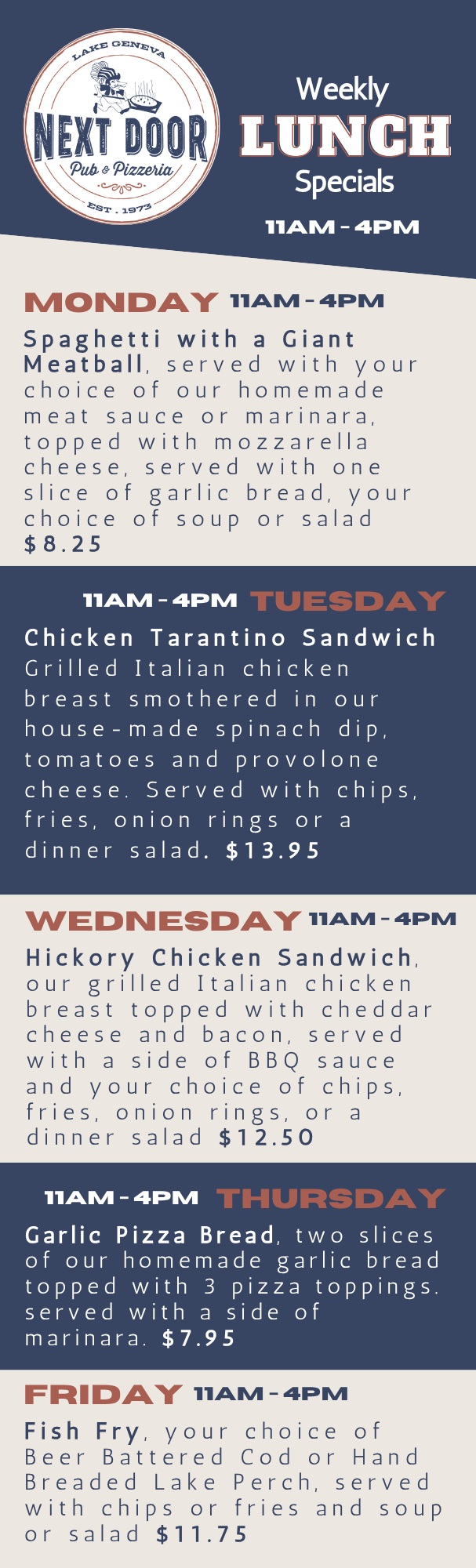 Weekly Specials